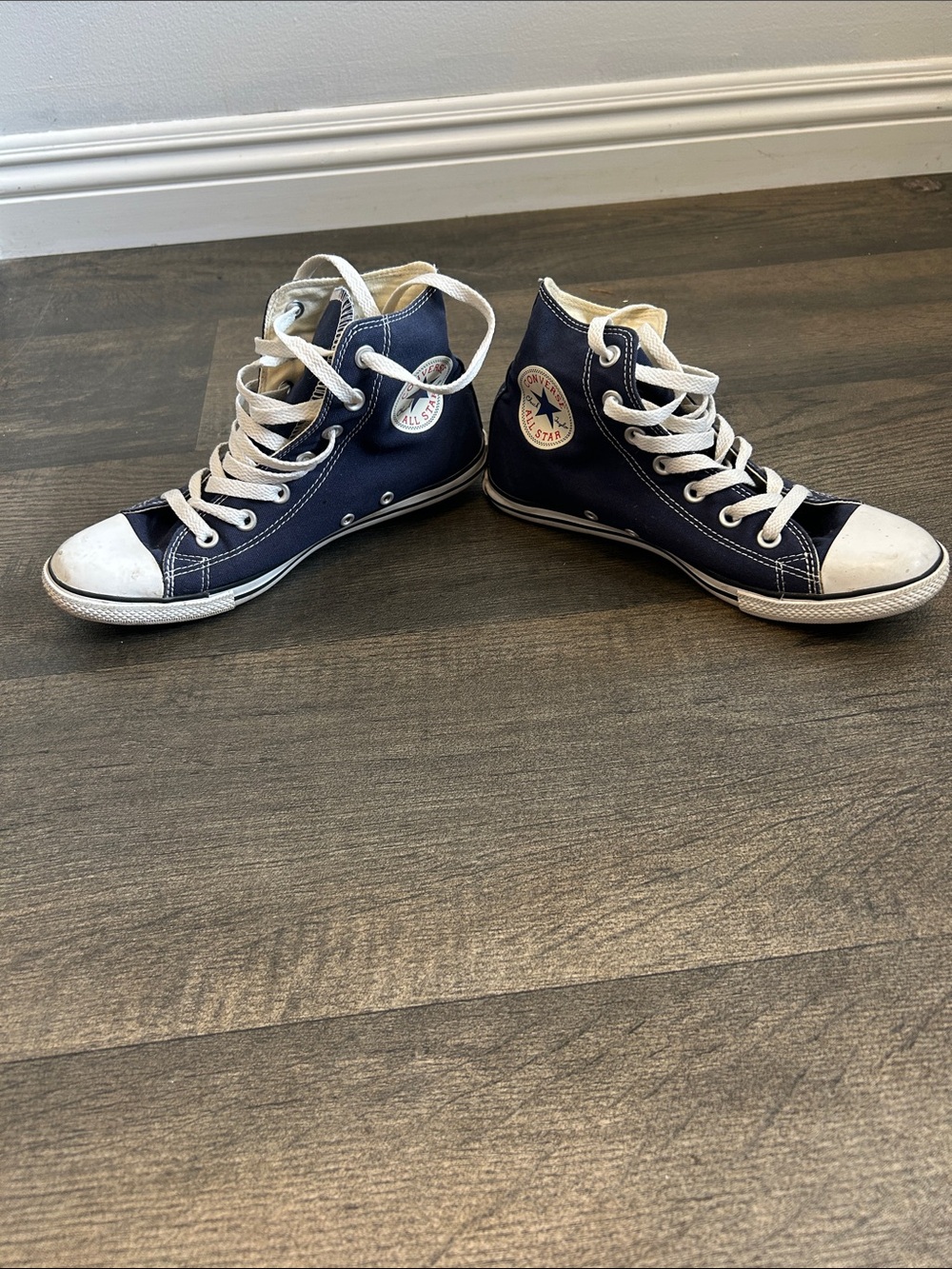 Classic Navy High-Top Chuck Taylor Sneakers - White Accents